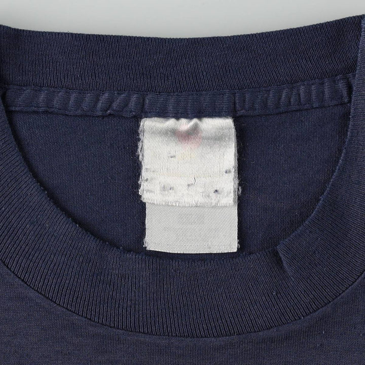 90'S Vintage Fruit of the Loom Vest Print T-Shirt, Men's XXL unclear navy blue type Vintage Second Hand