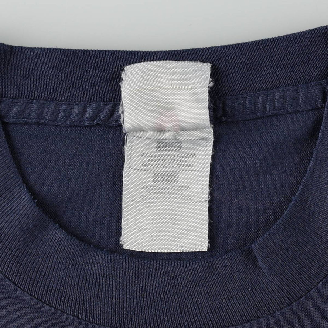 90'S Vintage Fruit of the Loom Vest Print T-Shirt, Men's XXL unclear navy blue type Vintage Second Hand