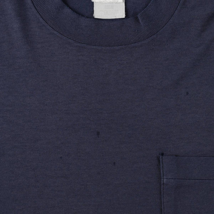 90'S Vintage Fruit of the Loom Vest Print T-Shirt, Men's XXL unclear navy blue type Vintage Second Hand
