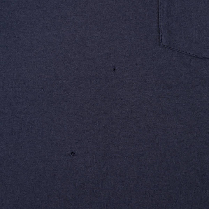 90'S Vintage Fruit of the Loom Vest Print T-Shirt, Men's XXL unclear navy blue type Vintage Second Hand
