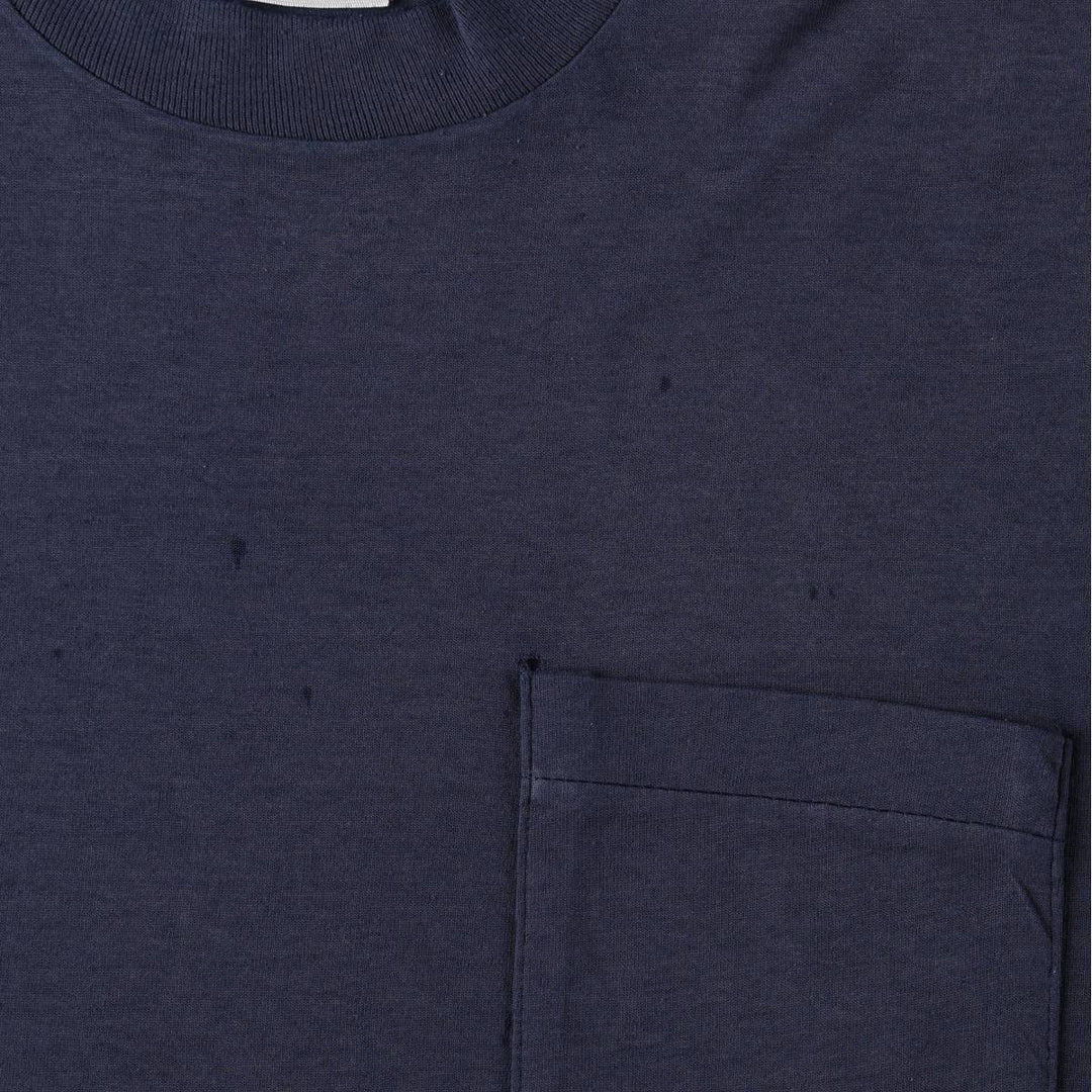 90'S Vintage Fruit of the Loom Vest Print T-Shirt, Men's XXL unclear navy blue type Vintage Second Hand