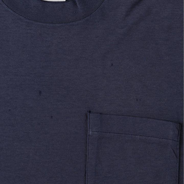 90'S Vintage Fruit of the Loom Vest Print T-Shirt, Men's XXL unclear navy blue type Vintage Second Hand