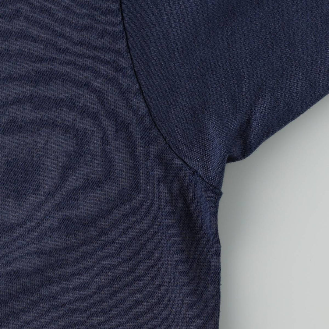 90'S Vintage Fruit of the Loom Vest Print T-Shirt, Men's XXL unclear navy blue type Vintage Second Hand