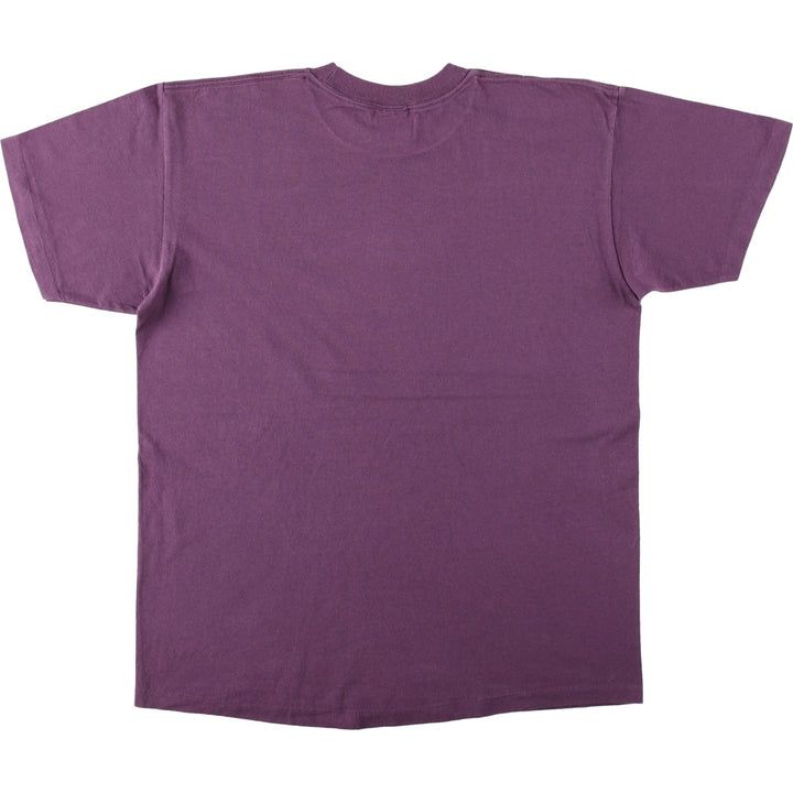 90'S Anvil Message Print T-Shirt Made in USA Men's L Size Vintage cotton purple type Vintage Second Hand