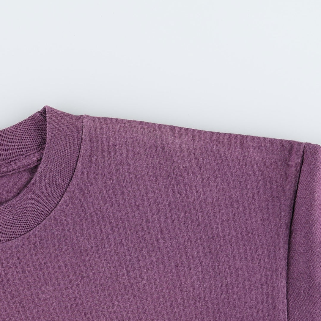 90'S Anvil Message Print T-Shirt Made in USA Men's L Size Vintage cotton purple type Vintage Second Hand
