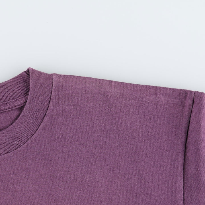 90'S Anvil Message Print T-Shirt Made in USA Men's L Size Vintage cotton purple type Vintage Second Hand