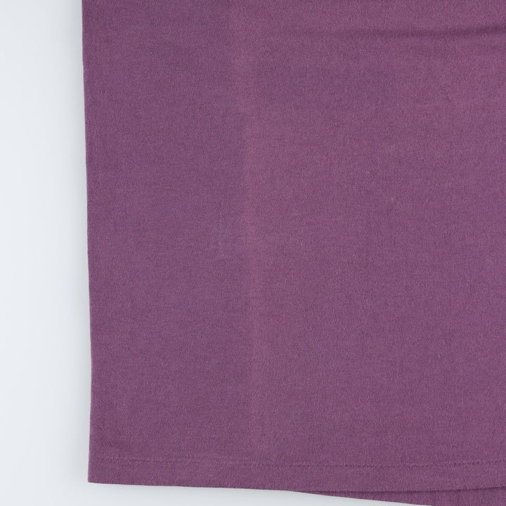 90'S Anvil Message Print T-Shirt Made in USA Men's L Size Vintage cotton purple type Vintage Second Hand