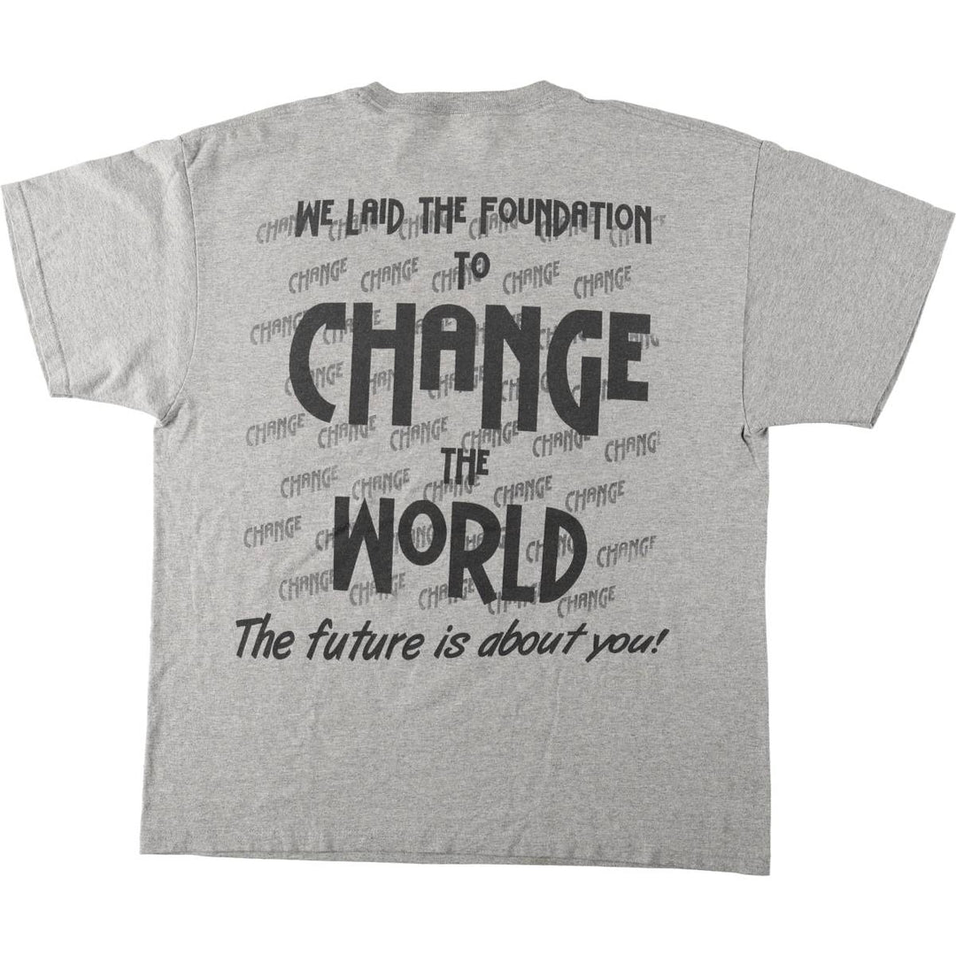 2000'S Fruit of the Loom Best Print T-Shirt, Made in USA, Men's XL cotton gray type Vintage Second Hand