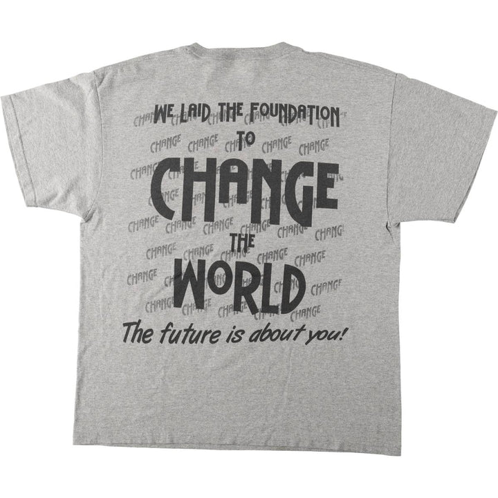 2000'S Fruit of the Loom Best Print T-Shirt, Made in USA, Men's XL cotton gray type Vintage Second Hand