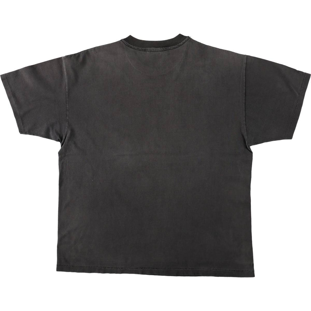 90'S Hanes Heavyweight Print T-Shirt, Men's XL equivalent, Vintage cotton Charcoal Vintage Second Hand