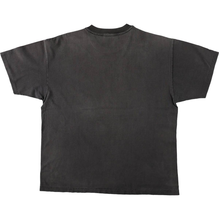 90'S Hanes Heavyweight Print T-Shirt, Men's XL equivalent, Vintage cotton Charcoal Vintage Second Hand