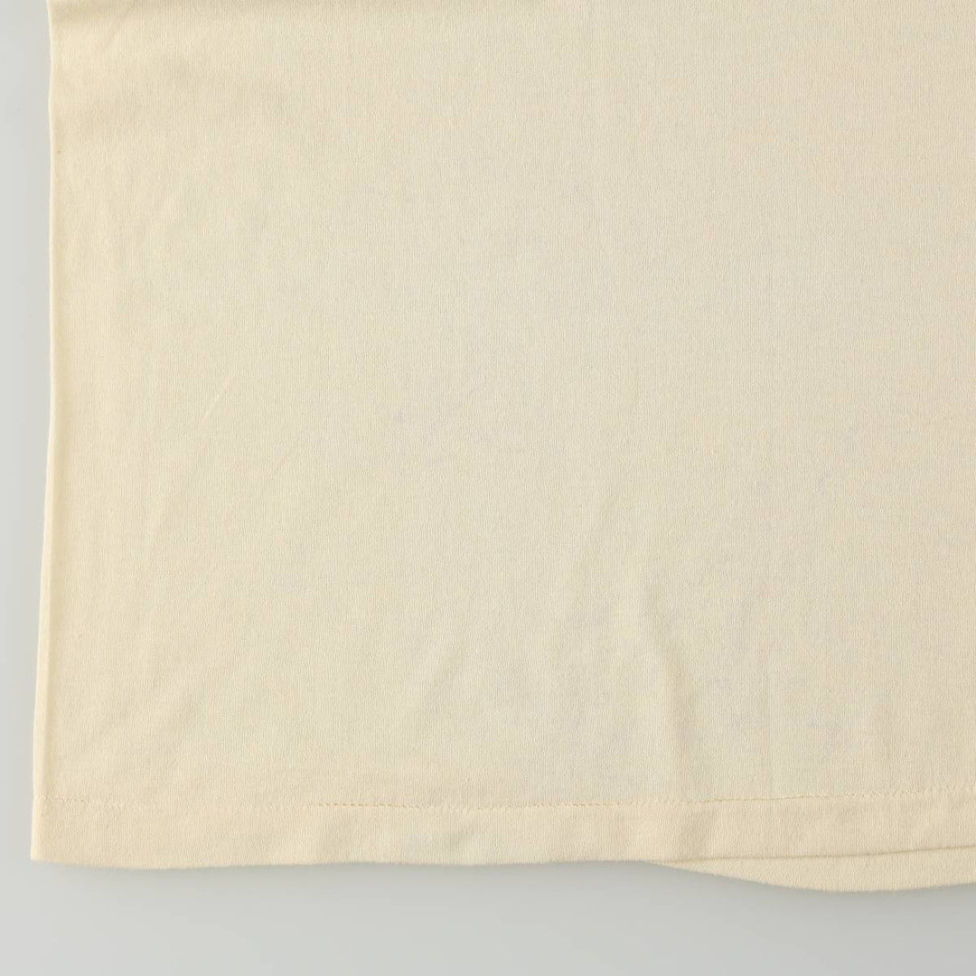 80'S FINE T by R&D Print T-Shirt, Made in USA, Men's Size L (Equivalent), Vintage cotton unbleached Vintage Second Hand