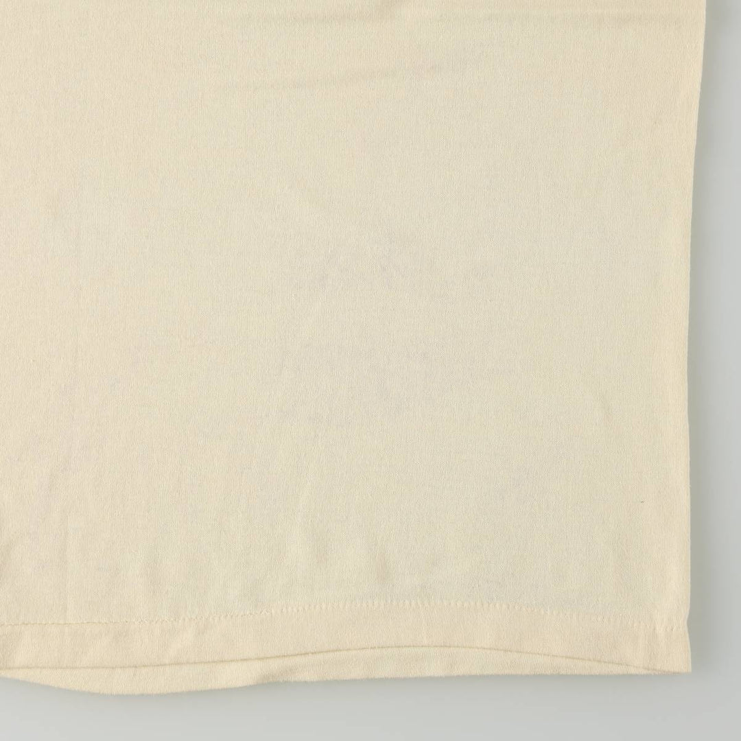 80'S FINE T by R&D Print T-Shirt, Made in USA, Men's Size L (Equivalent), Vintage cotton unbleached Vintage Second Hand