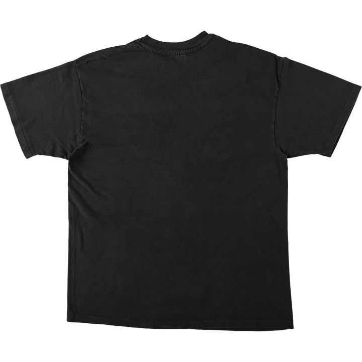 90'S Hanes BEEFY-T Printed T-shirt, Made in USA, Men's L size, Vintage cotton black type Vintage Second Hand