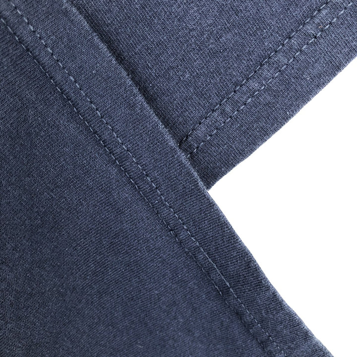 2000'S Fruit of the Loom Heavy Cotton Print T-Shirt, Men's Size M (approx.) cotton Navy blue Vintage Second Hand