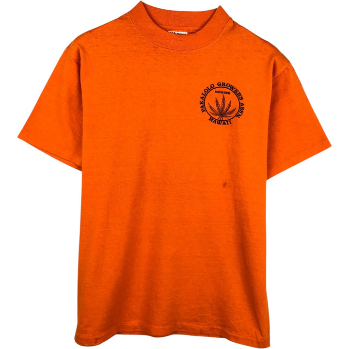 80'S Hanes Beefy Print T-Shirt, Made in USA, Men's Size M (approx.), Vintage cotton orange type Vintage Second Hand