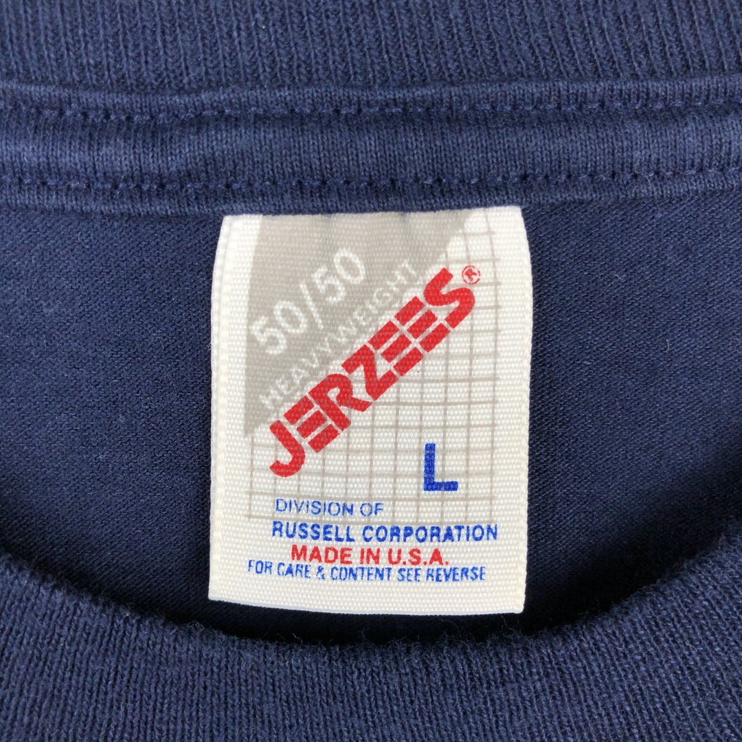 80s-90'S Jerseys Jerzees 50 cotton Navy blue Vintage Second Hand