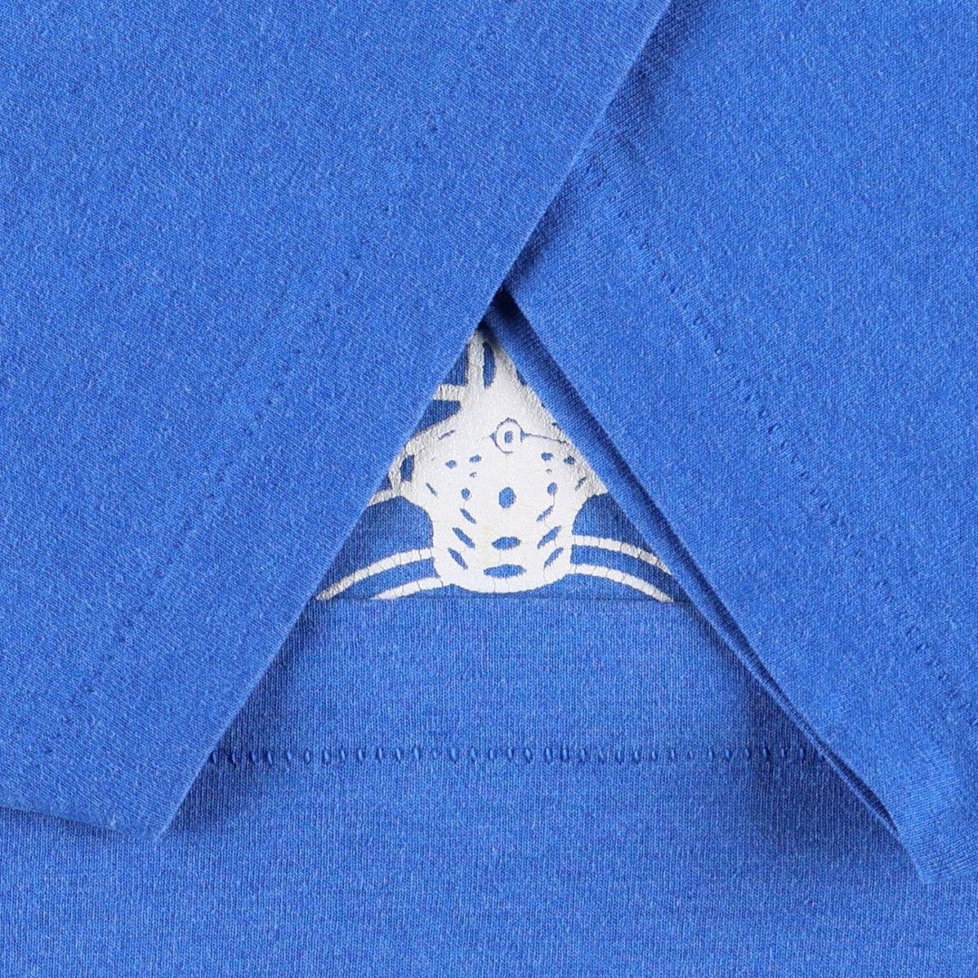 90'S Fruit of the Loom Best Printed T-shirt, Made in USA, Men's XL, Vintage cotton blue type Vintage Second Hand