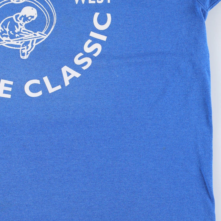 90'S Fruit of the Loom Best Printed T-shirt, Made in USA, Men's XL, Vintage cotton blue type Vintage Second Hand