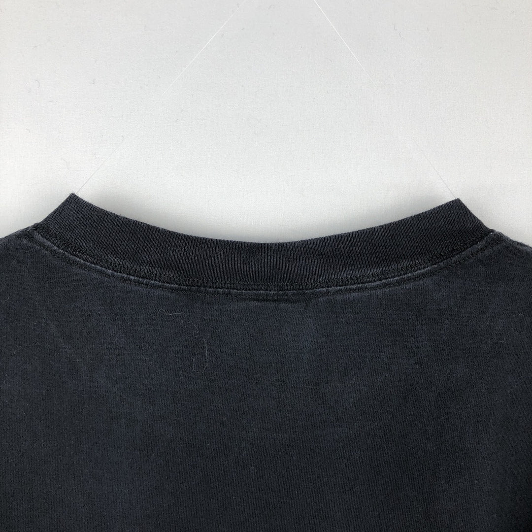 90'S PROPPER Skull Pattern Print T-Shirt, Made in USA, Men's XL equivalent, Vintage cotton black type Vintage Second Hand