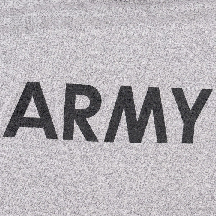80'S US Army Military Print T-Shirt, Made in USA, Men's XXL equivalent, Vintage cotton gray type Vintage Second Hand