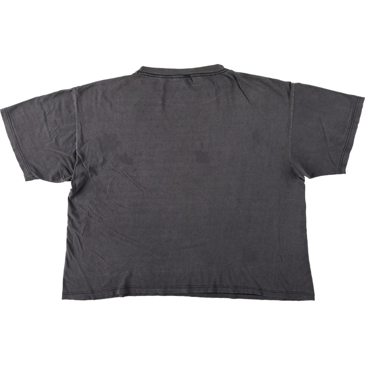 Printed T-shirt, men's size L cotton Charcoal Vintage Second Hand