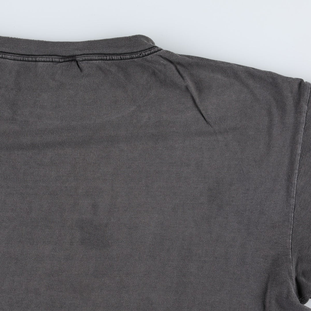 Printed T-shirt, men's size L cotton Charcoal Vintage Second Hand