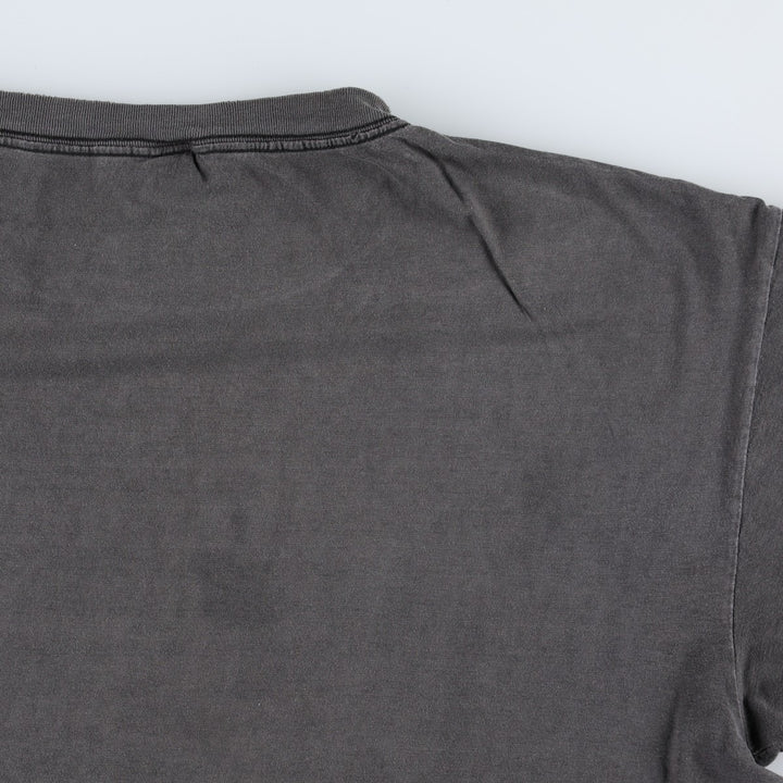 Printed T-shirt, men's size L cotton Charcoal Vintage Second Hand