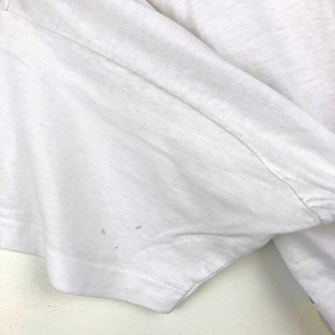 90'S Screen Stars Best Printed T-Shirt, Made in USA, Men's Size Medium, Vintage cotton white type Vintage Second Hand