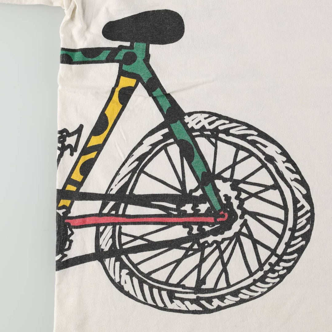 80'S GRAVITY GRAPHICS Print T-Shirt, Made in USA, Men's Size L (Equivalent), Vintage cotton white type Vintage Second Hand