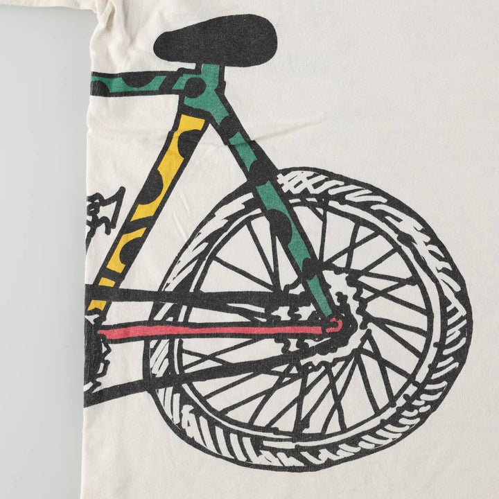 80'S GRAVITY GRAPHICS Print T-Shirt, Made in USA, Men's Size L (Equivalent), Vintage cotton white type Vintage Second Hand