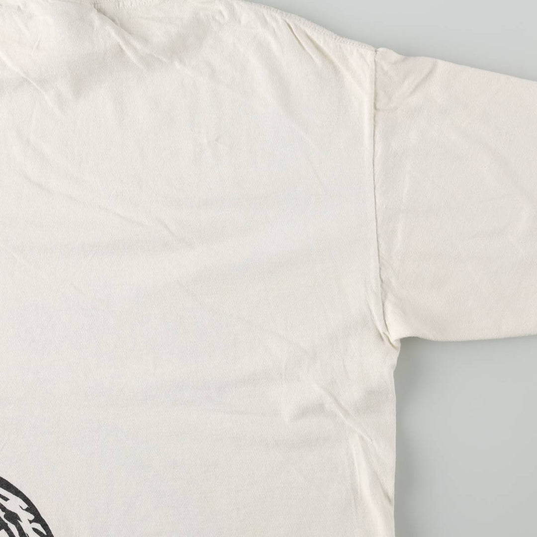 80'S GRAVITY GRAPHICS Print T-Shirt, Made in USA, Men's Size L (Equivalent), Vintage cotton white type Vintage Second Hand
