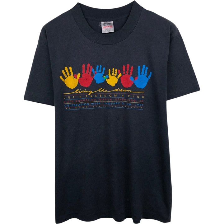 90's ONEITA POWER polyester black type Vintage Second Hand