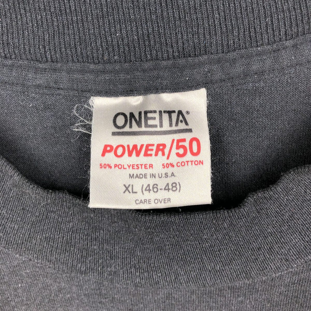 90's ONEITA POWER polyester black type Vintage Second Hand
