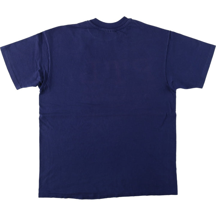 Vintage 80'S Hanes BEEFY-T Blue Tag Printed T-Shirt Made in USA Men's XL cotton navy blue type Vintage Second Hand