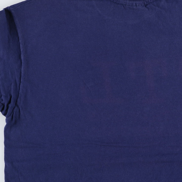 Vintage 80'S Hanes BEEFY-T Blue Tag Printed T-Shirt Made in USA Men's XL cotton navy blue type Vintage Second Hand