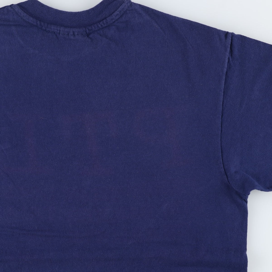 Vintage 80'S Hanes BEEFY-T Blue Tag Printed T-Shirt Made in USA Men's XL cotton navy blue type Vintage Second Hand