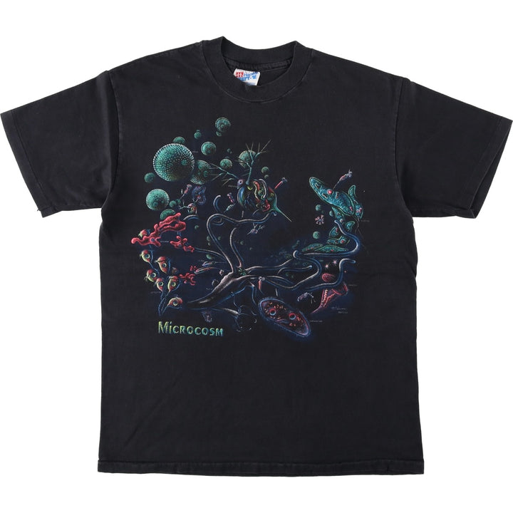 90'S Hanes BEEFY-T Art T-Shirt, Made in USA, Men's Size M (Equivalent), Vintage cotton black type Vintage Second Hand