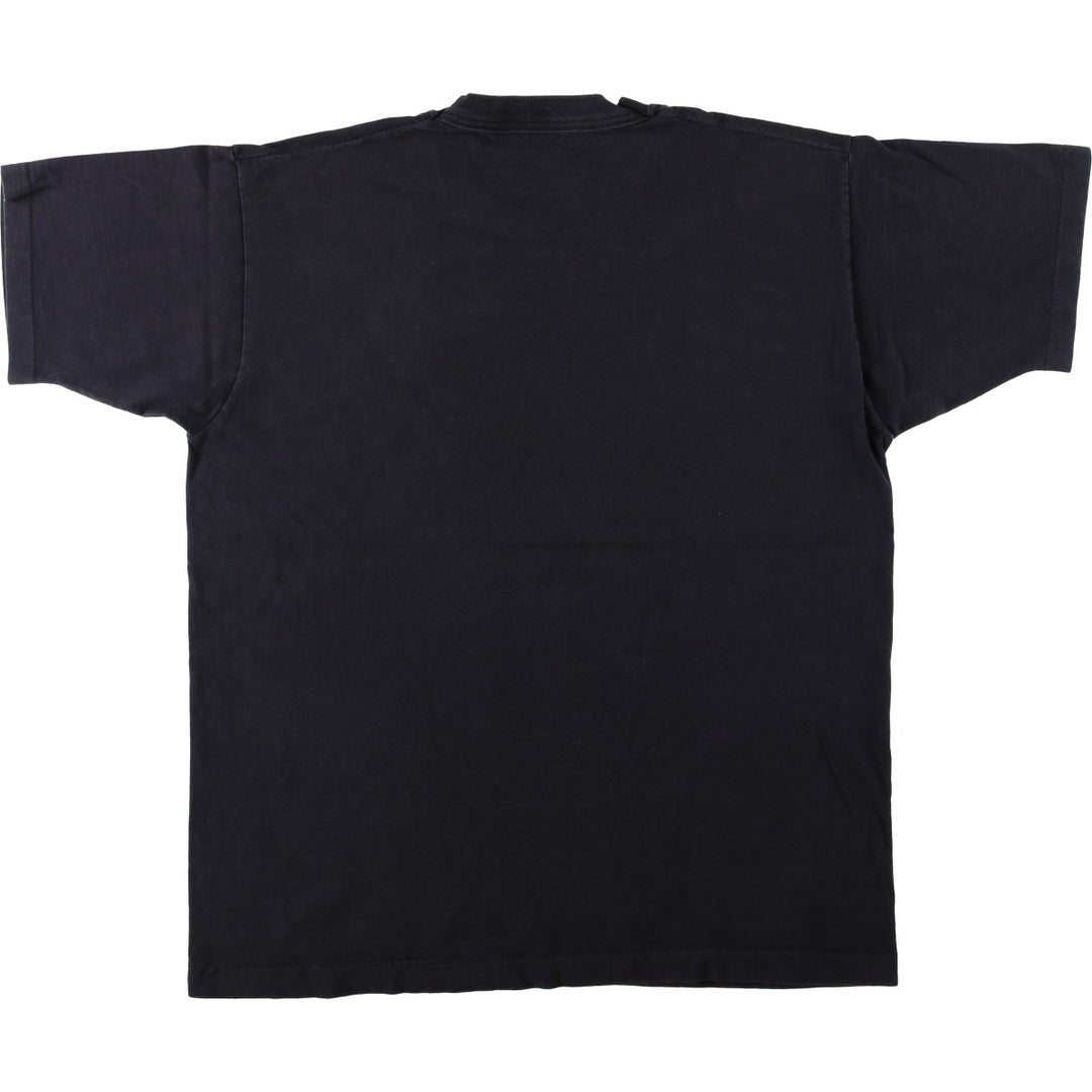 Fish print T-shirt, men's size L equivalent, vintage. unclear black type Vintage Second Hand