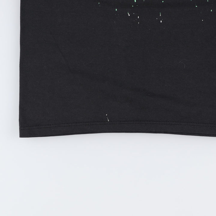 90'S Jerzees SUPER T Print T-Shirt, Made in USA, Men's XL equivalent, Vintage cotton black type Vintage Second Hand