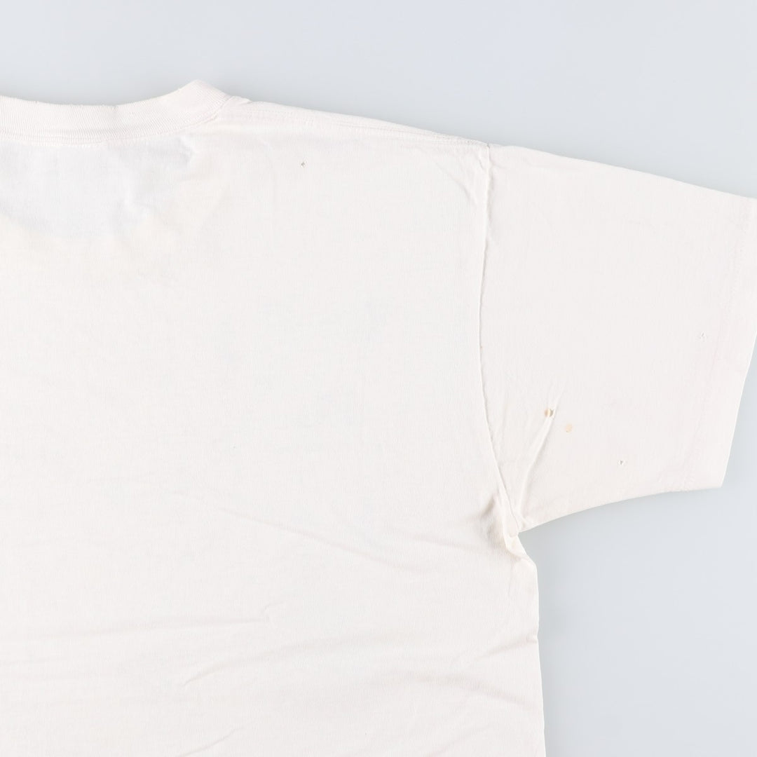 90'S Anvil Printed T-shirt Made in USA Men's XL Vintage cotton white type Vintage Second Hand