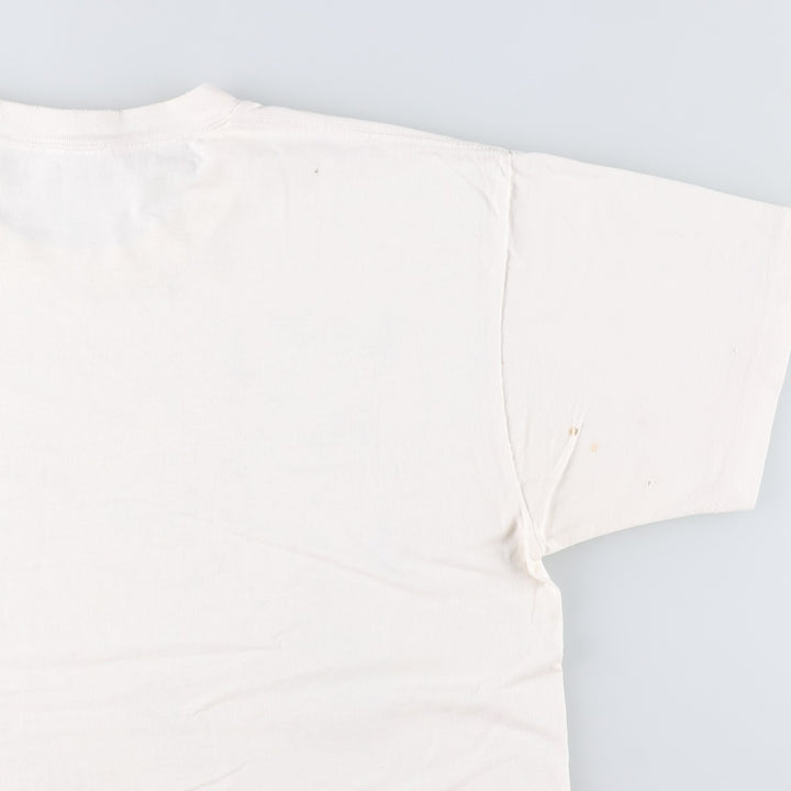 90'S Anvil Printed T-shirt Made in USA Men's XL Vintage cotton white type Vintage Second Hand