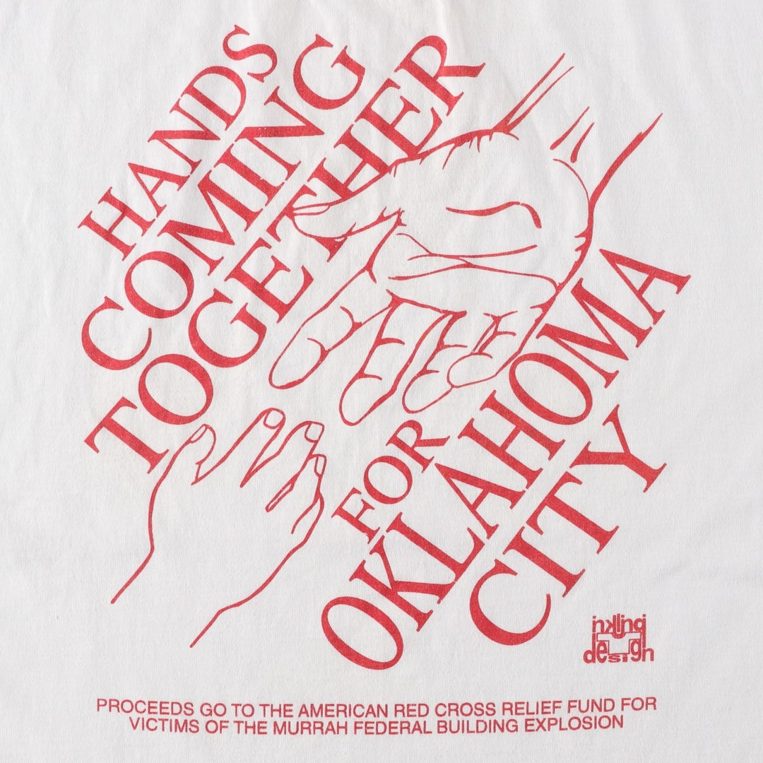 90'S Fruit of the Loom printed T-shirt, made in the USA, men's XL size, vintage cotton white type Vintage Second Hand