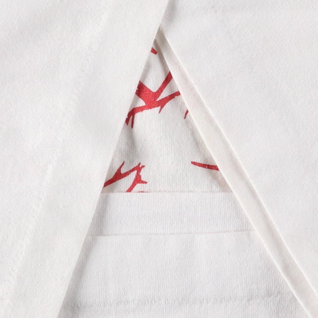 90'S Fruit of the Loom printed T-shirt, made in the USA, men's XL size, vintage cotton white type Vintage Second Hand