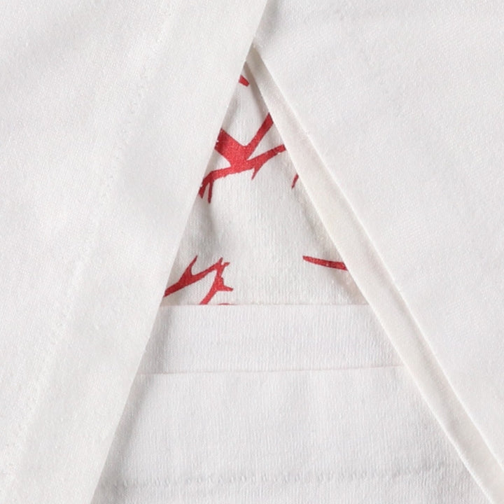 90'S Fruit of the Loom printed T-shirt, made in the USA, men's XL size, vintage cotton white type Vintage Second Hand