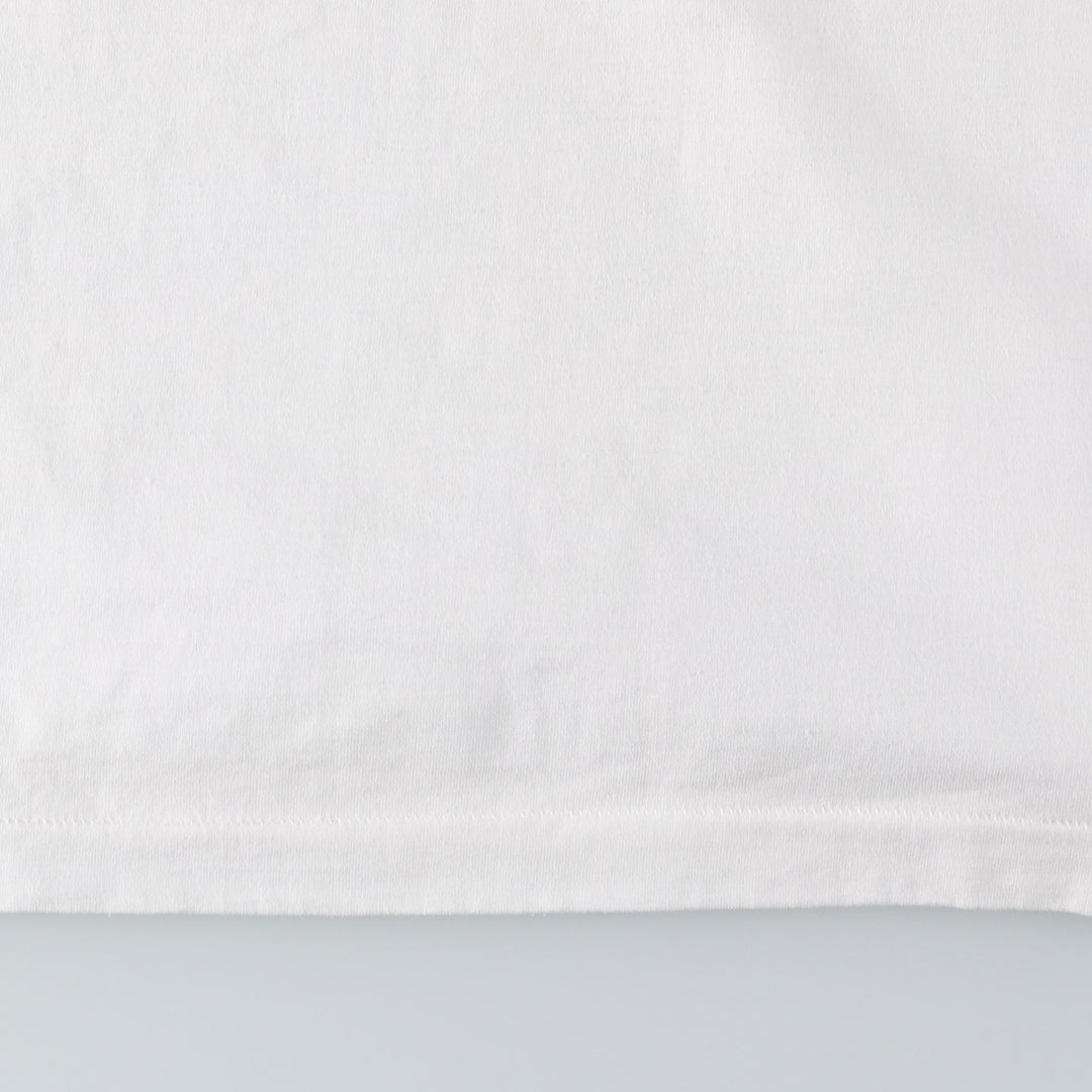 90'S Fruit of the Loom printed T-shirt, made in the USA, men's XL size, vintage cotton white type Vintage Second Hand
