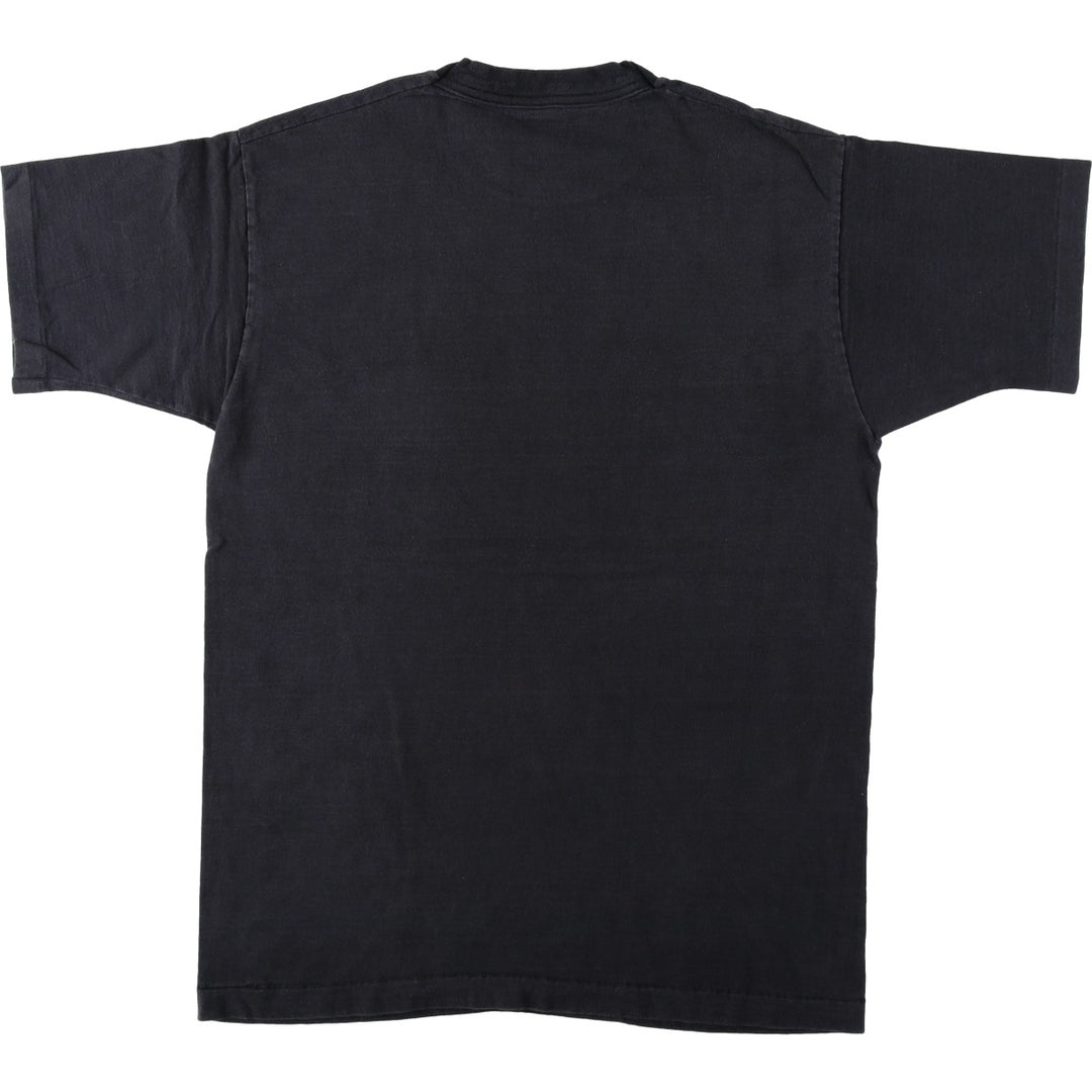 90'S Fruit of the Loom printed T-shirt, made in the USA, men's size L, vintage cotton black type Vintage Second Hand