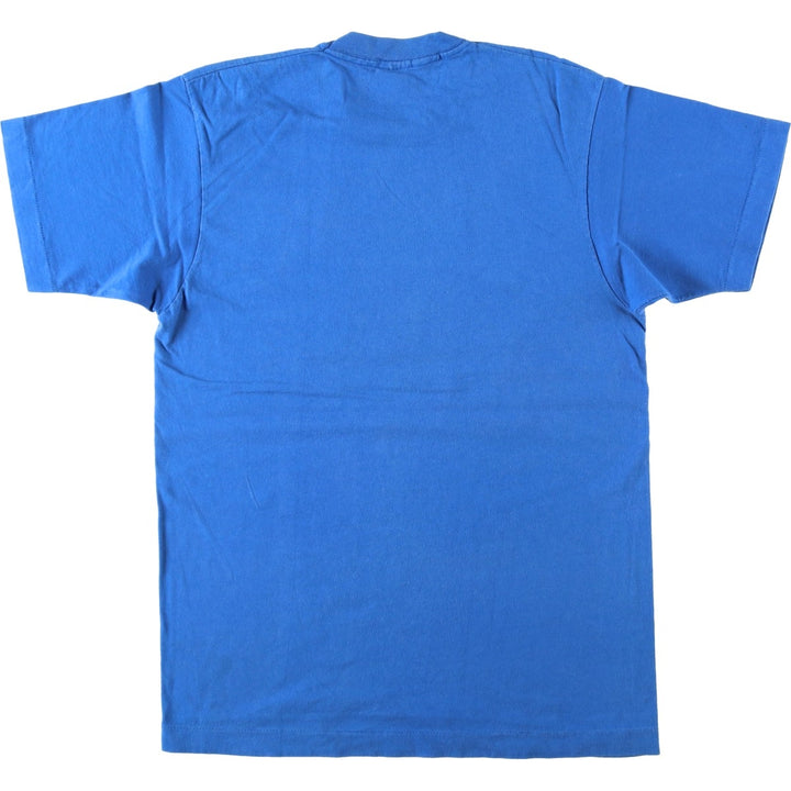90'S Fruit of the Loom printed T-shirt, made in the USA, men's size L, vintage cotton blue type Vintage Second Hand