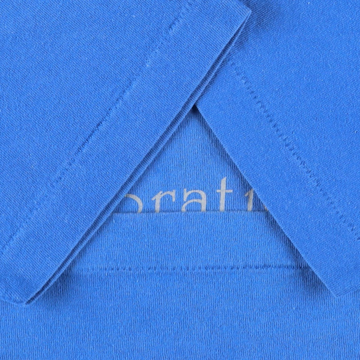 90'S Fruit of the Loom printed T-shirt, made in the USA, men's size L, vintage cotton blue type Vintage Second Hand
