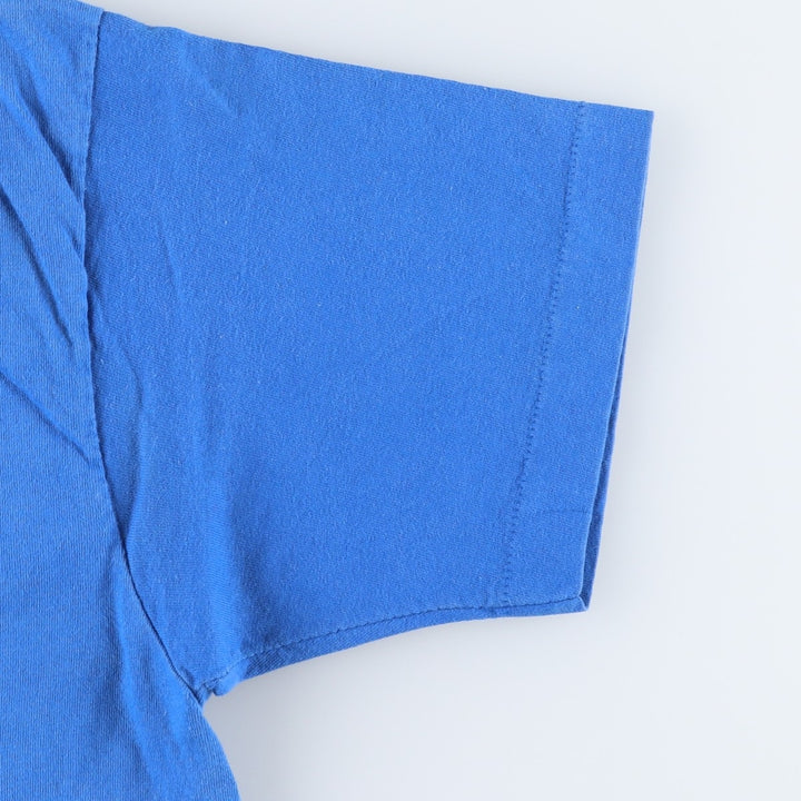 90'S Fruit of the Loom printed T-shirt, made in the USA, men's size L, vintage cotton blue type Vintage Second Hand